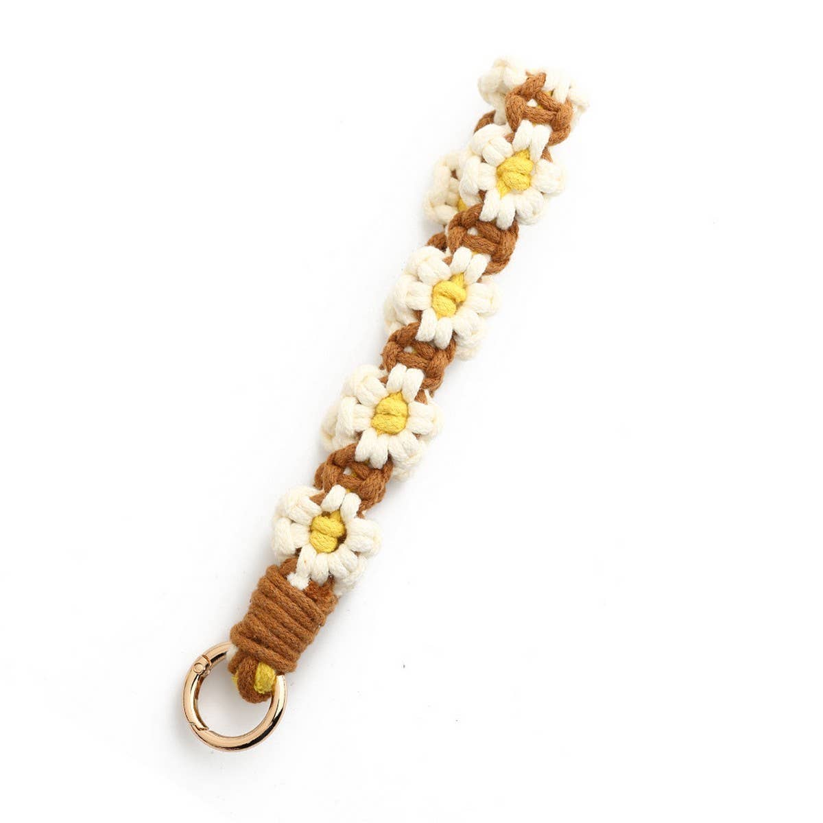 Daisy Wrist Strap Nordic Woven Keychain Pendant_CWAB5023