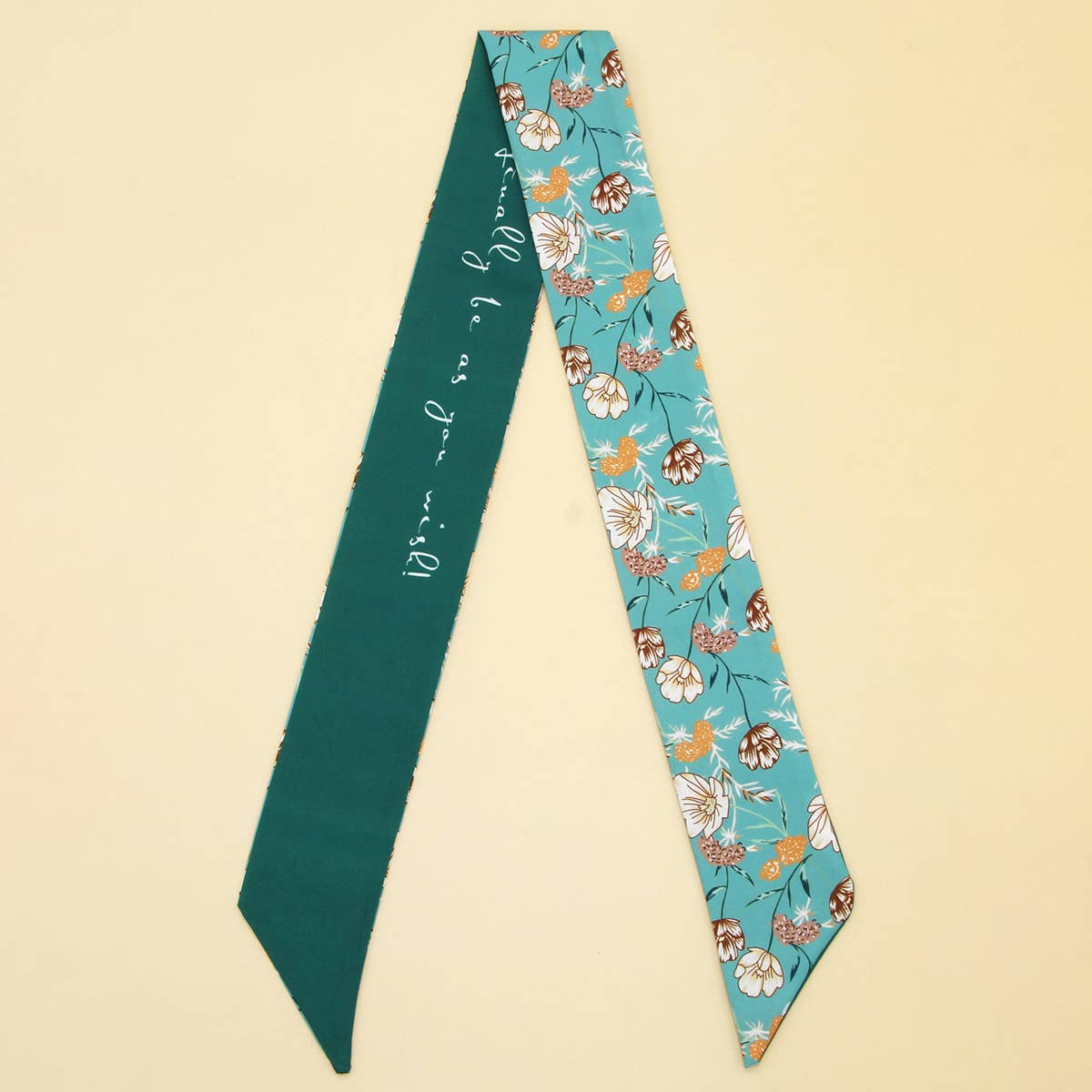 Chic Floral Letter Twilly Scarf Gift Wrap_CWASC0098