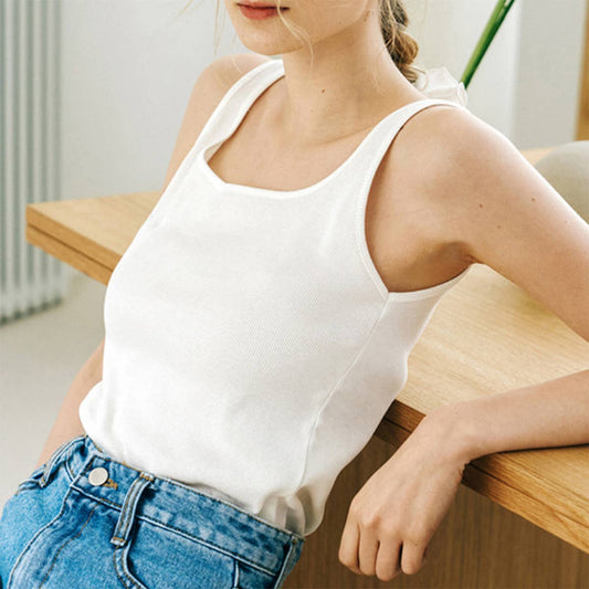 KNIT THREAD SOLED SLEEVELESS VEST