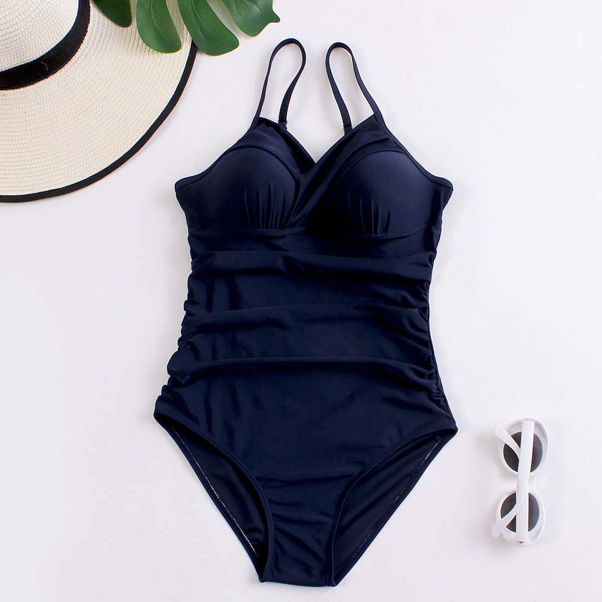 SOLID COLOR JUMPSUIT SEXY BIKINI SWIMSUIT_CWMW0154