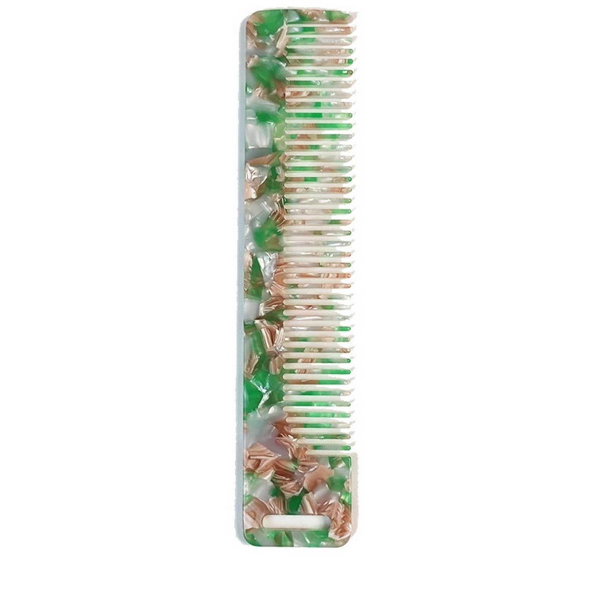 Comfortable Green Acetate Comb for Silky Hair