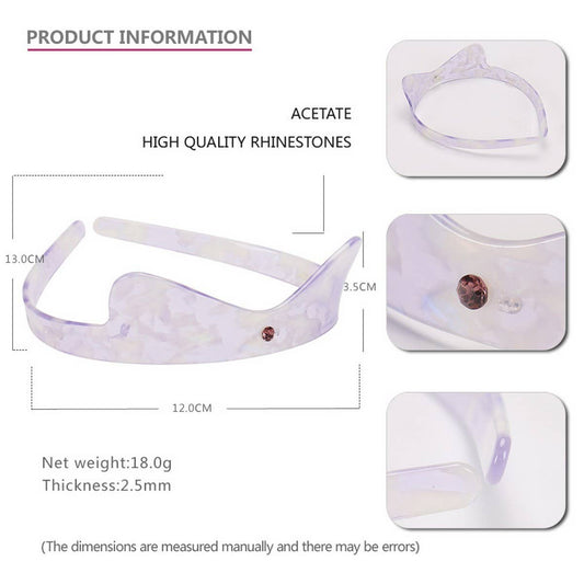 CUTE SIMPLE ACETATE BOW HEADBAND HAIRPIN