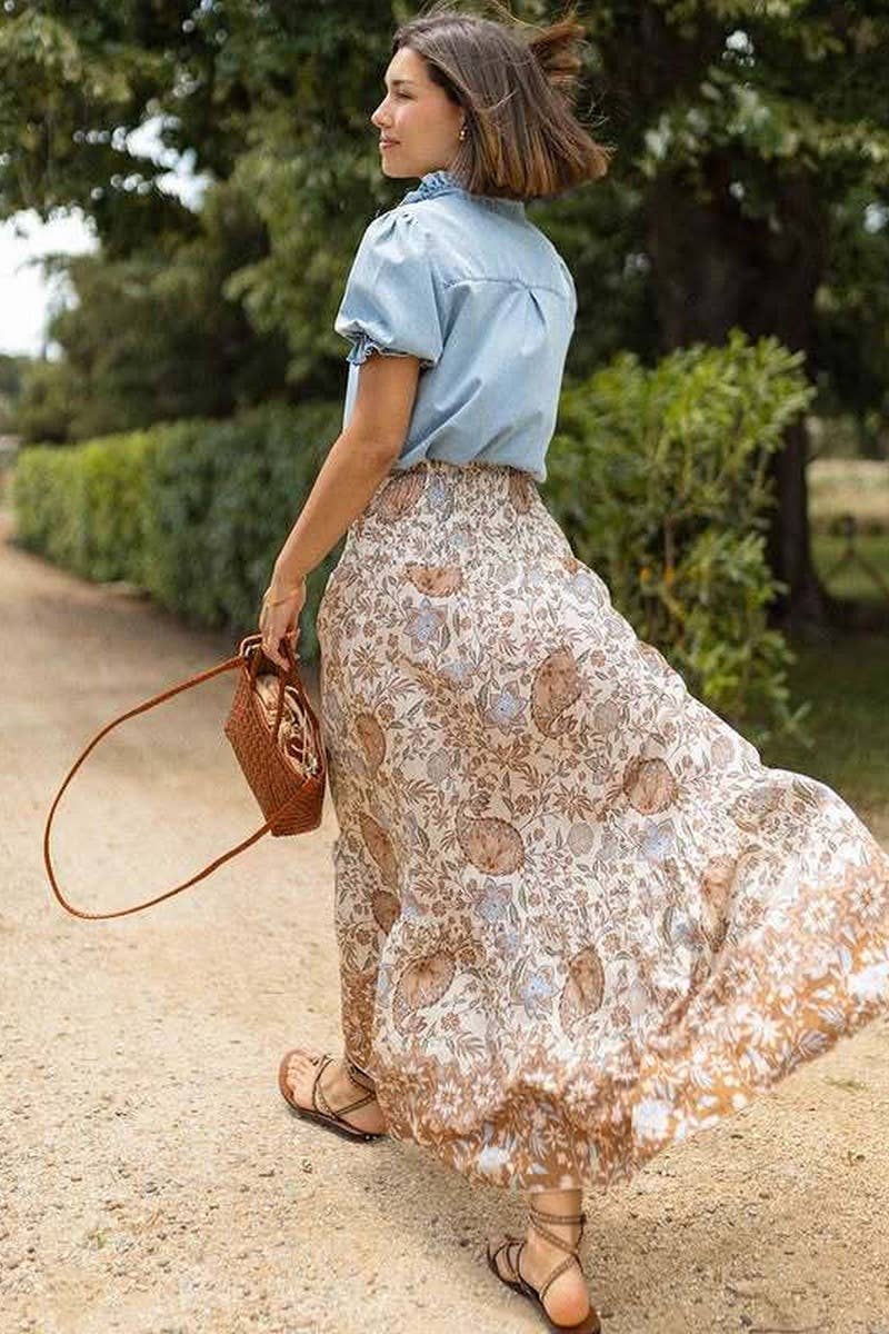 CWBLS0670_BOHO FLORAL FLOWY VACATION MAXI SKIRT