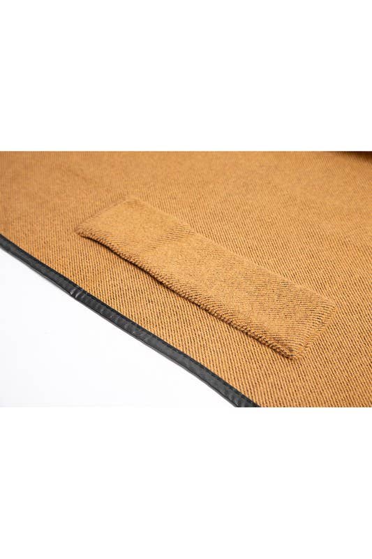 SOLID LEATHER EDGE SLIT COZY SHAWL CAPES_CWASC0002