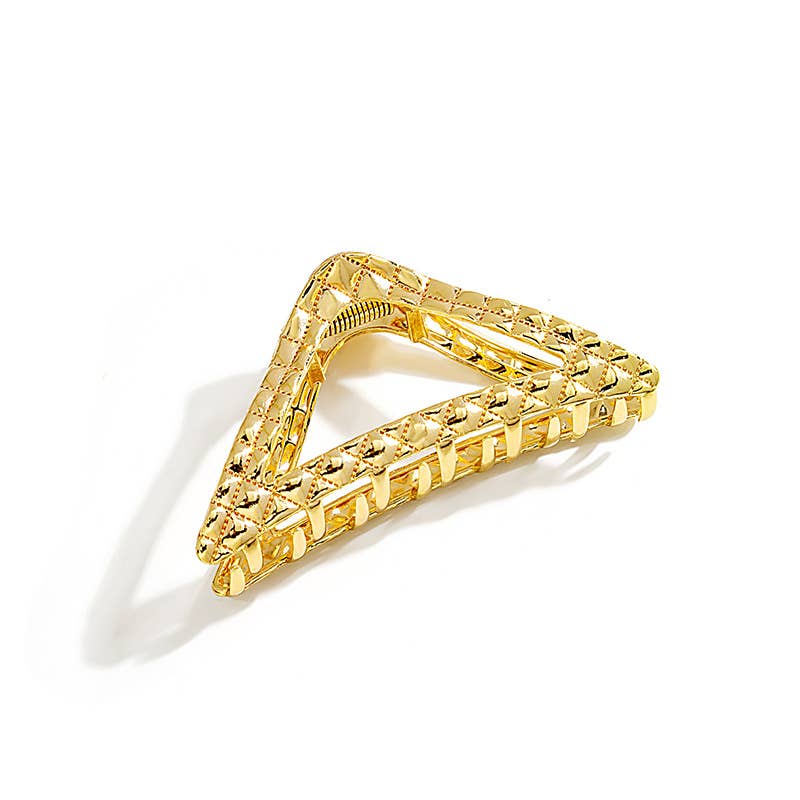 Geometric dark elegant metal clipper hair clips