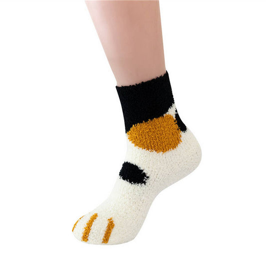 WOMEN HOME PADDED WARM CORAL VELVET SOCKS