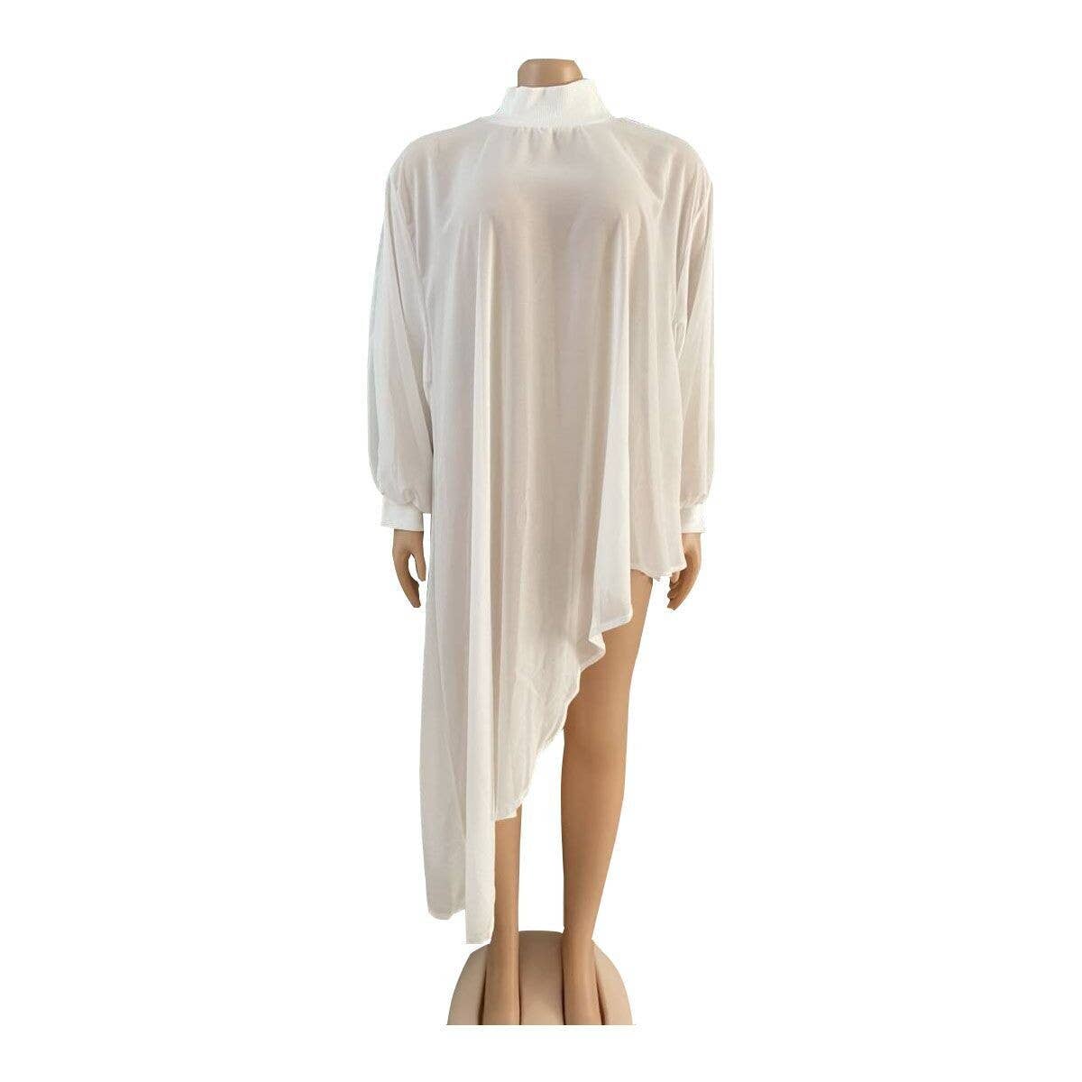 FASHION SOLID COLOR CHIFFON PLUS SIZE DRESS_CWDMD3682