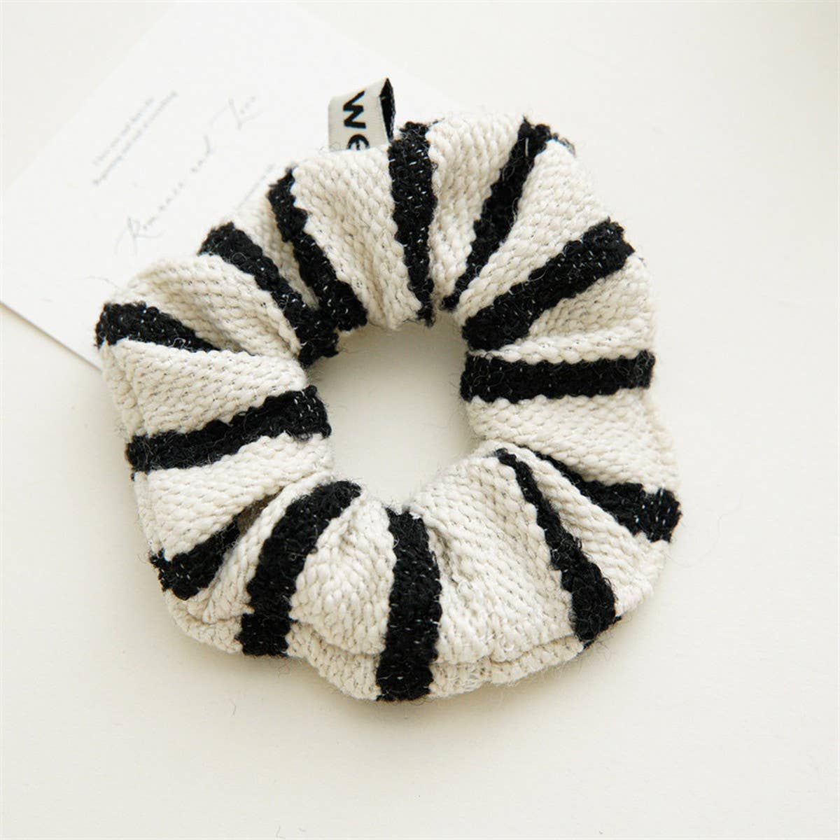 RETRO STRIPED LARGE INTESTINE HAIR TIE_CWAHA0793