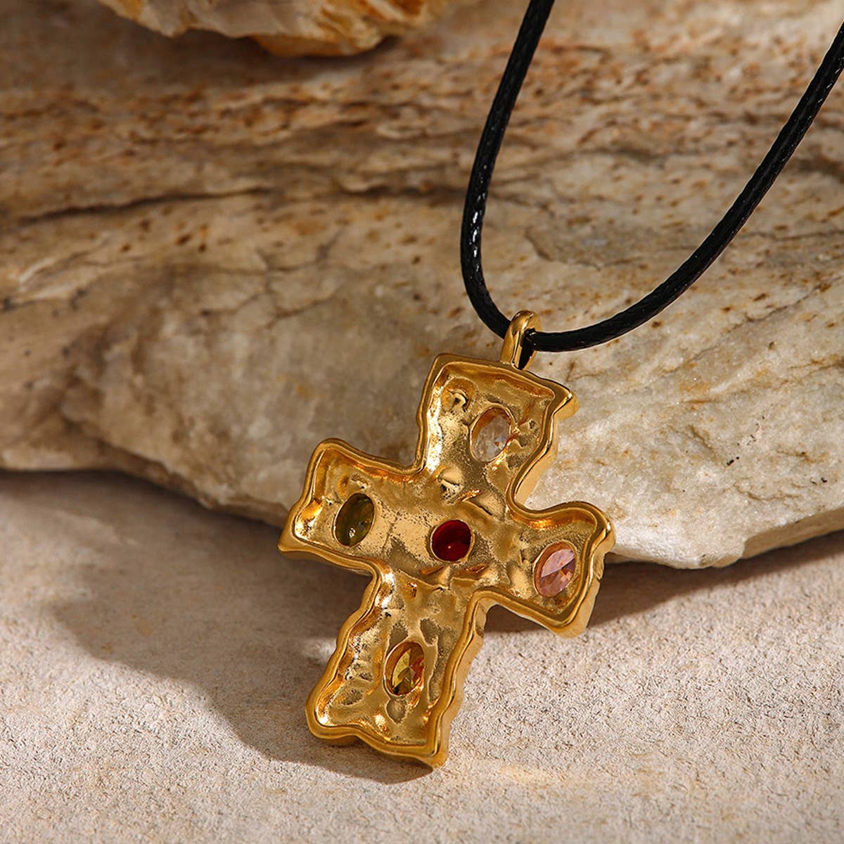COLORFUL FASHION CROSS NECKLACE