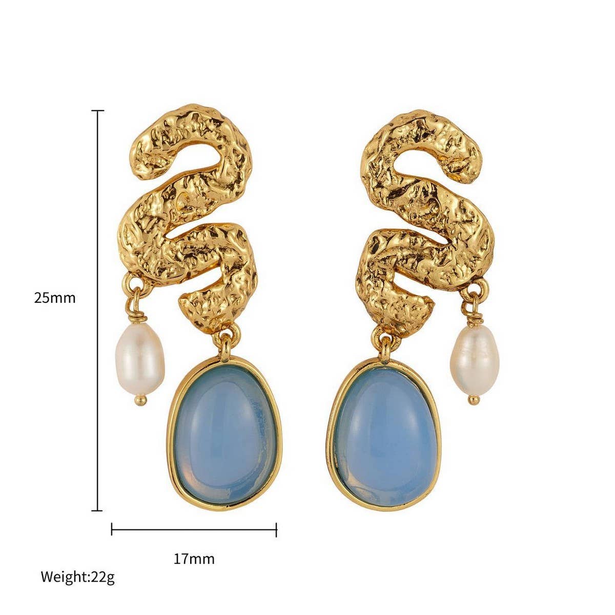 Trendy Snake Texture Stainless Steel Earrings