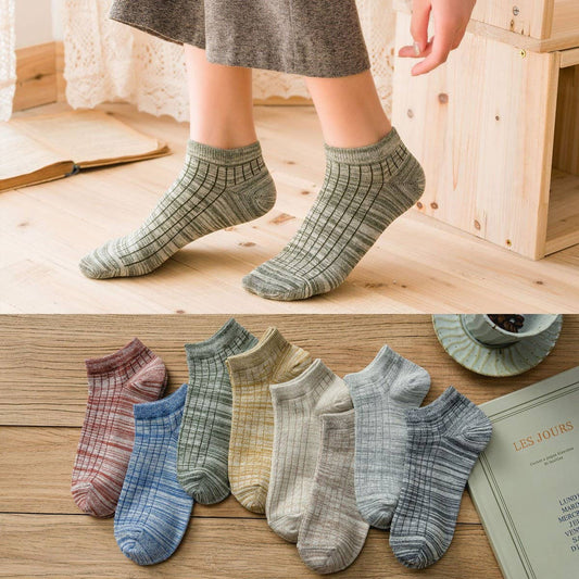 CASUAL SOLID COLOR COTTON PUMPS SOCKS_CWMS2007