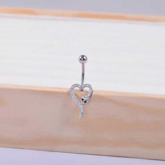 Snake CZ Navel Ring Belly Button Piercing Jewelry_CWMM9367