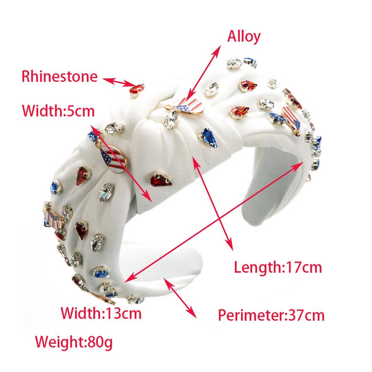 INDEPENDENCE DAY CREATIVE WIDE-BRIMMED HEADBAND_CWAHA1256