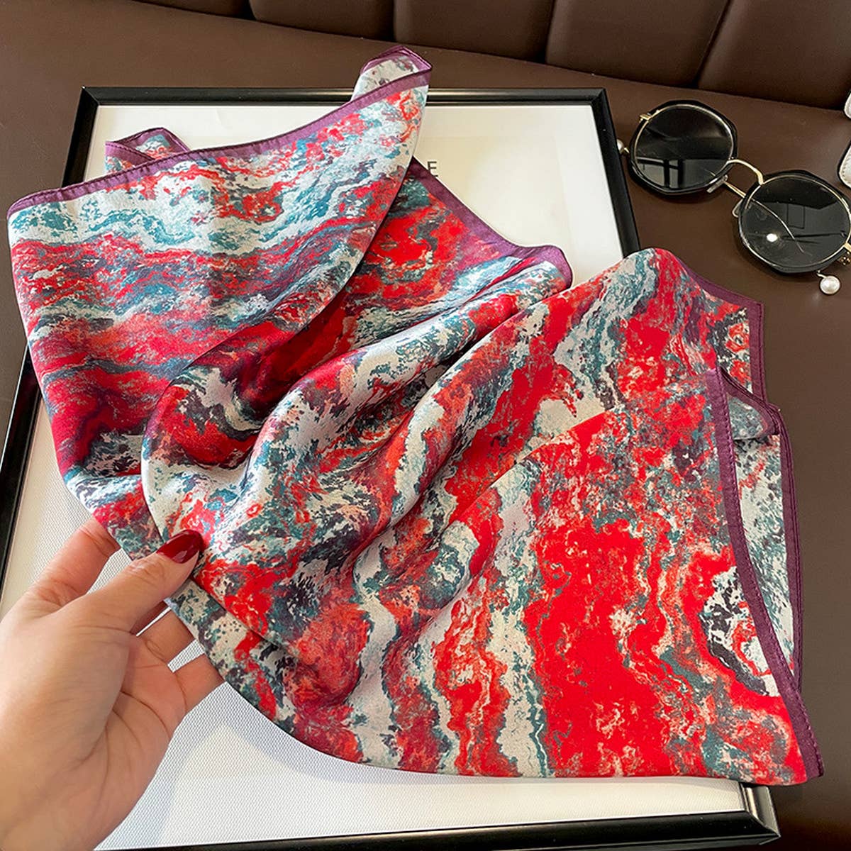 Tie-Dye Mulberry Silk Scarf ? French Chic Wrap