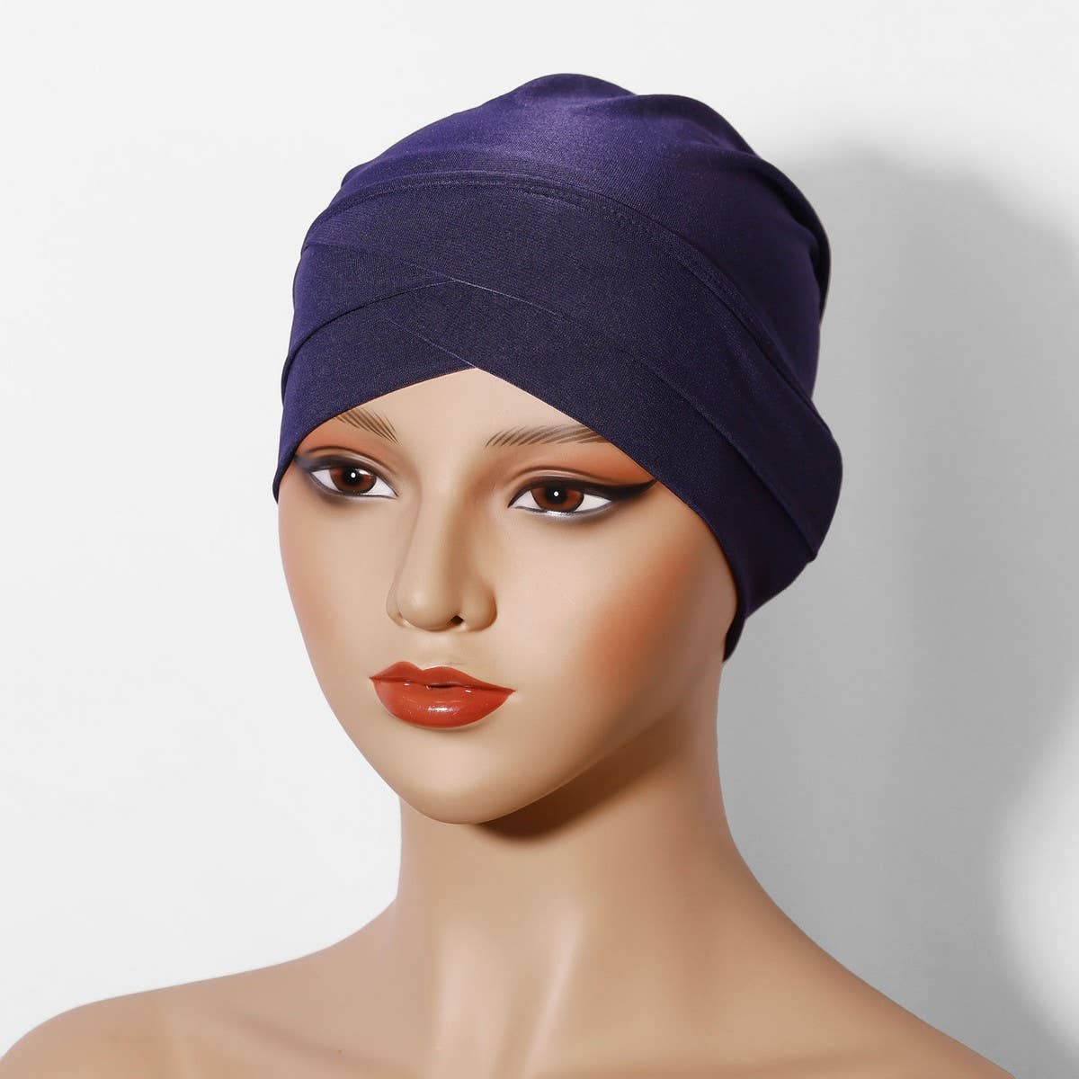 FASHION CRYSTAL LINEN TWO-LAYER CROSS HEADSCARF_CWASC2458