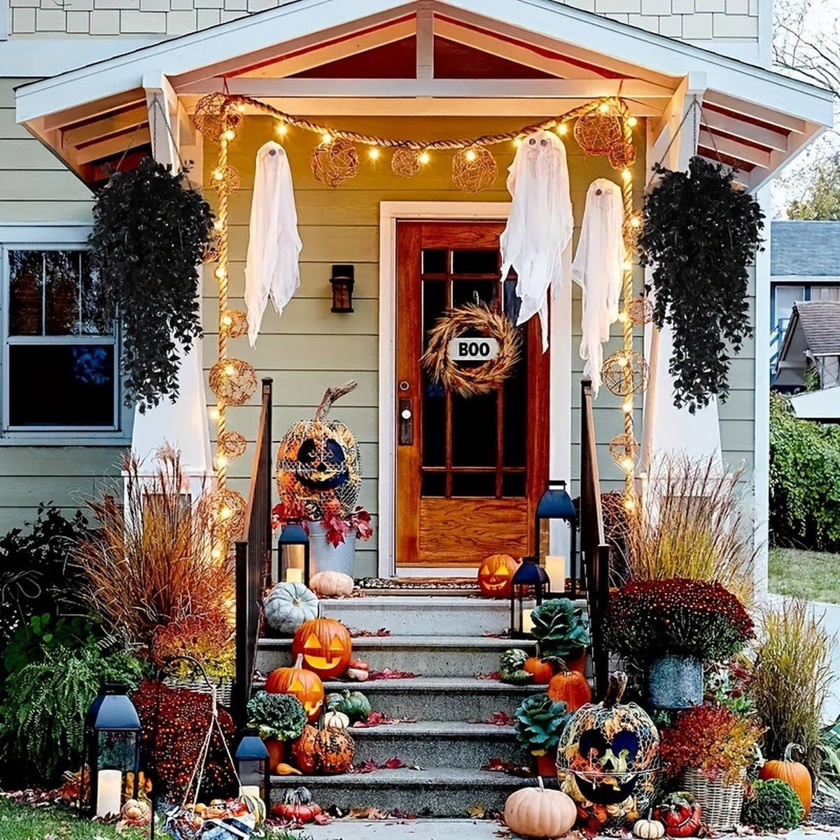 CWMM10244_HALLOWEEN HANGING BLACK TREE FRONT DOOR DECOR