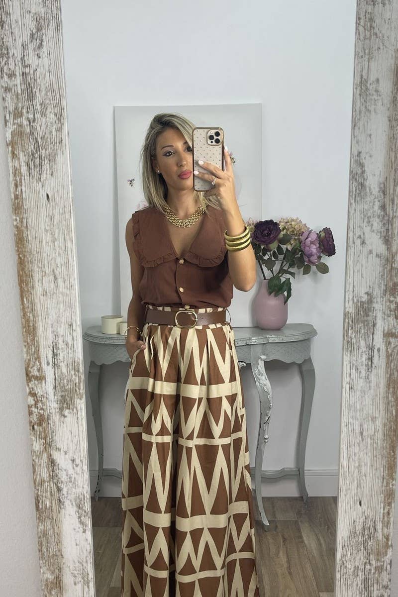 CWBLS0636_SUMMER A-LINE ELEGANT COMMUTER SKIRT