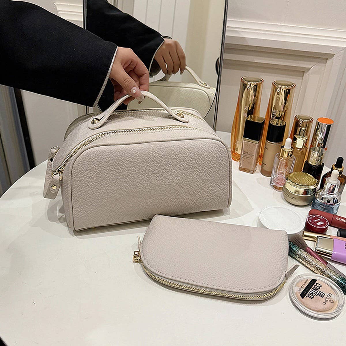 NEW LARGE CAPACITY MOTHER-AND-CHILD COSMETIC BAG_CWAB4392