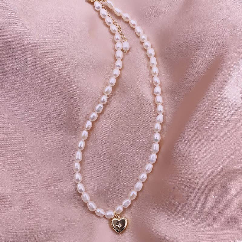 Baroque irregular retro freshwater pearl necklace