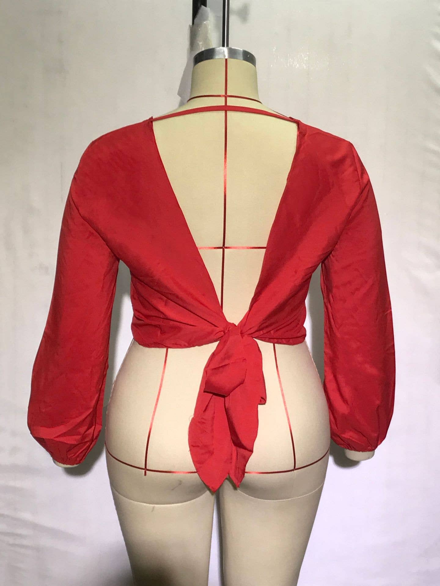 Short strapless solid-color sexy shirt