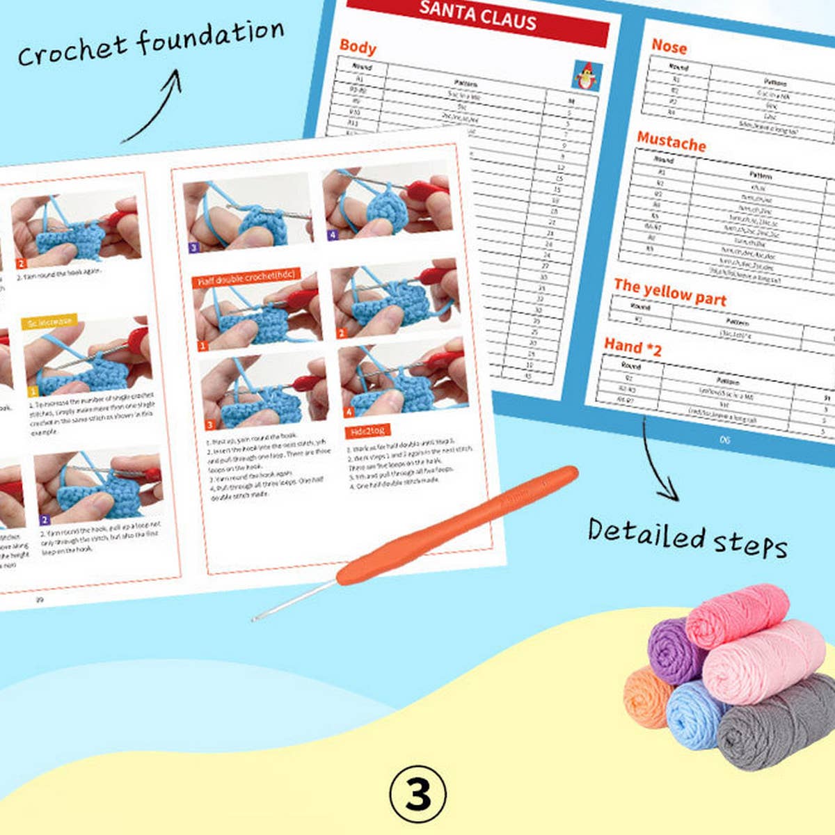 NEW PENGUIN DOLL ORNAMENT CROCHET MATERIAL PACK