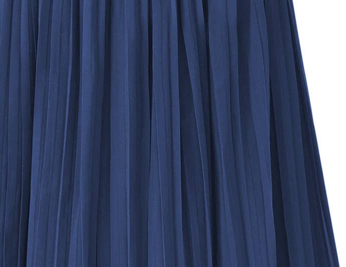 PLUS-SIZE PLEATED CHIFFON WIDE-LEG PANTS