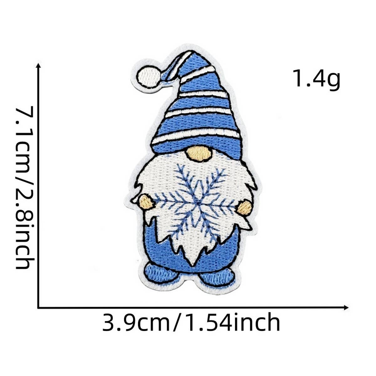 WINTER BLUE CHRISTMAS GRAFFITI EMBROIDERED PATCH