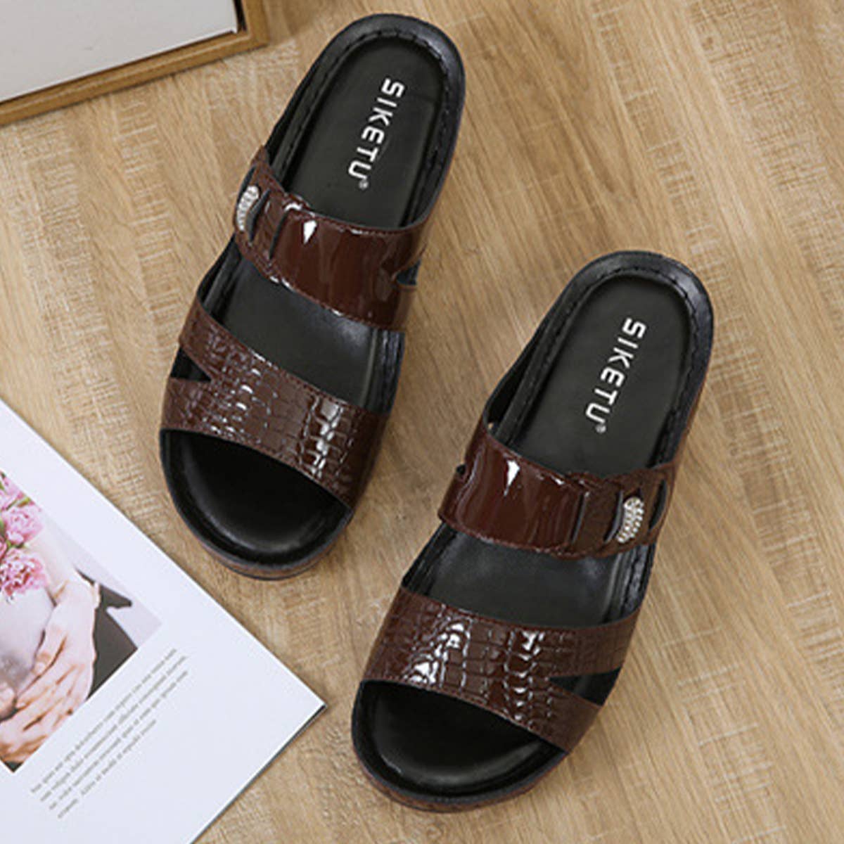 MINIMALIST MEDIUM HEEL ANTI SLIP SANDALS