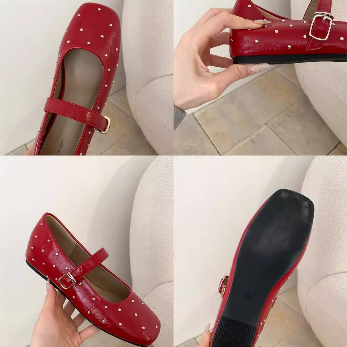 Retro Star Studded Platform Mary Jane Flats_CWSHF0112