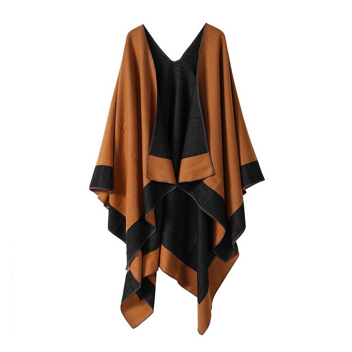 SOLID COLOR DOUBLE-SIDED CAPE SHAWL OUTER CAPE_CWASC2130