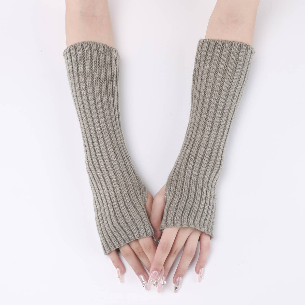 LONG KNITTED WARM FINGERLESS GLOVES_CWAG0096