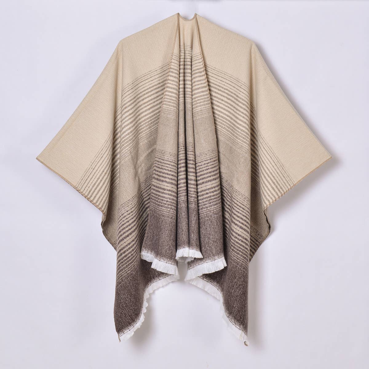 2024 SIMPLE GRADIENT THIN STRIPED SHAWL_CWASC0948