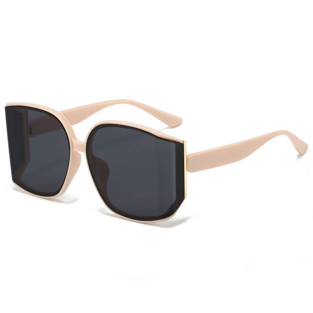 ANTI-UV LARGE FRAME POLYGONAL CURVED SUNGLASSES_CWASG0392