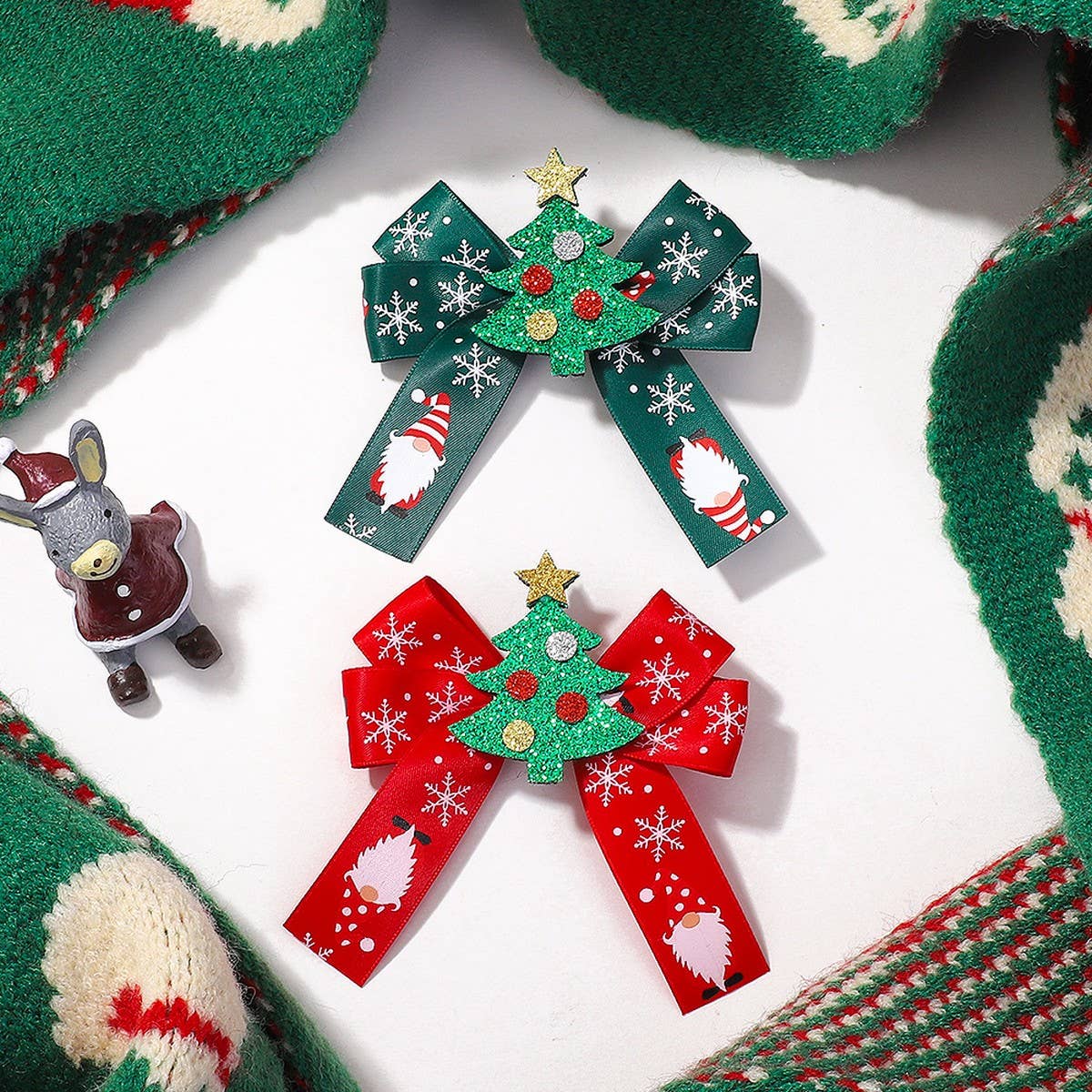 Ribbon Bow Hair Clip for Girls ? New Year