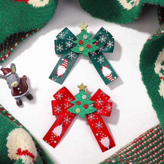 Ribbon Bow Hair Clip for Girls ? New Year