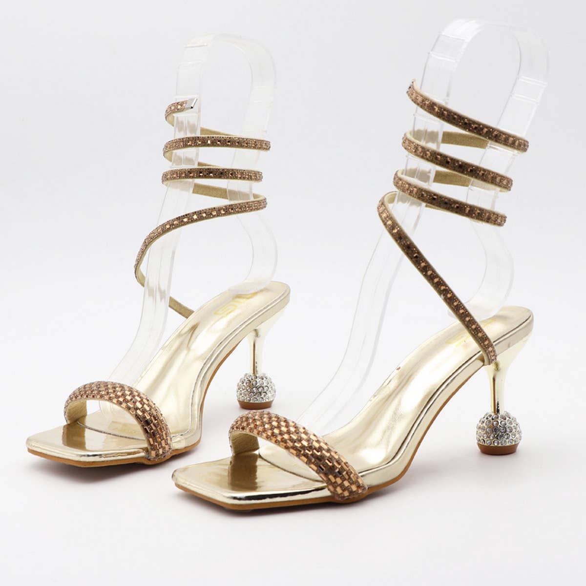 STYLISH SPIRAL STRAP HIGH HEEL SANDALS_CWSHS0598