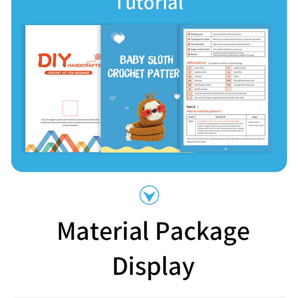 HANDMADE DIY SLOTH DOLL MATERIAL KIT