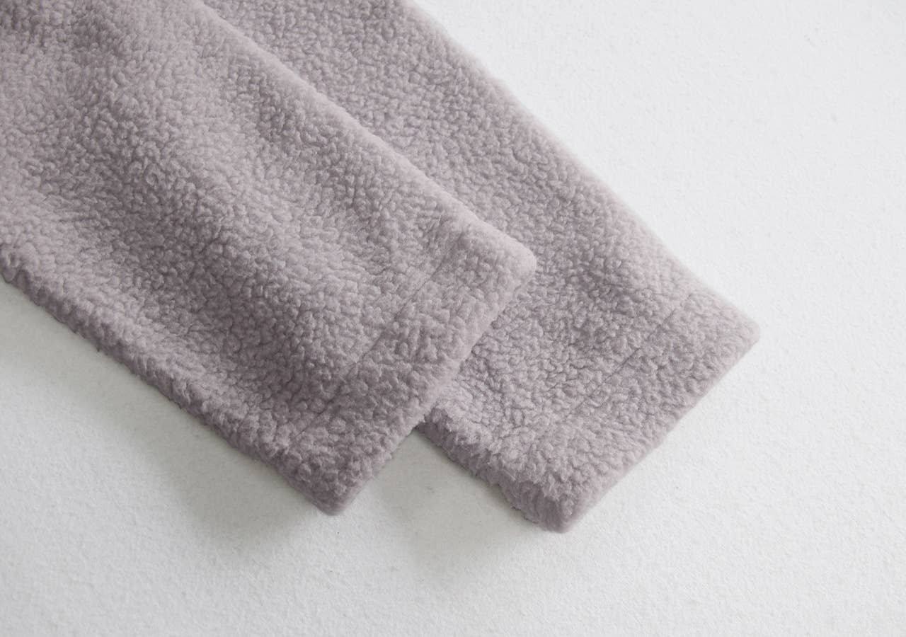 THICKENED LAMB WOOL SINGLE-BREASTED CARDIGAN COAT