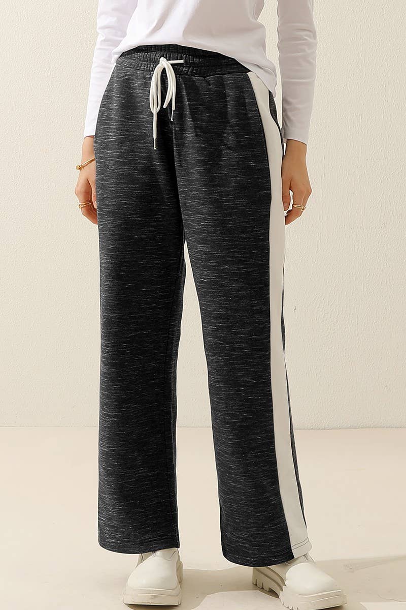 CWBLP398_HIGH WAISTED STRAIGHT WIDE LEG LONG SWEATPANTS