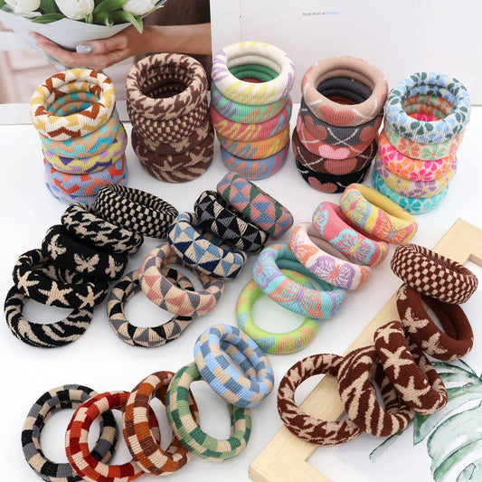 FASHION  WIDENED HAIR TIES(5PCS/BOX)_CWAHA0504