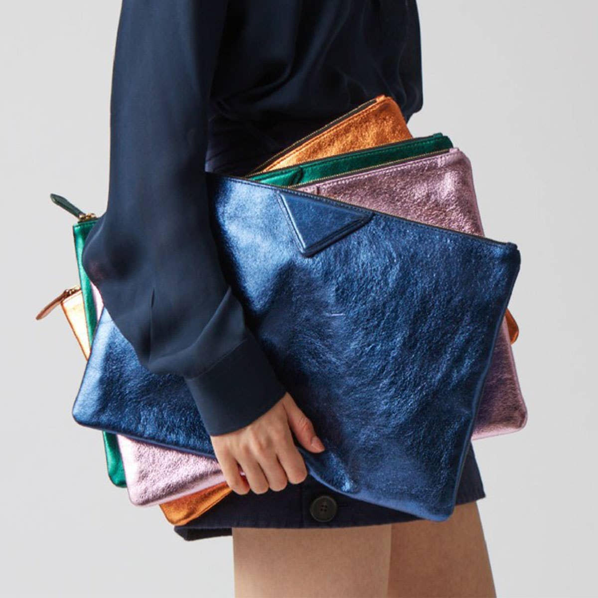 Glitter soft PU large-capacity clutch bag