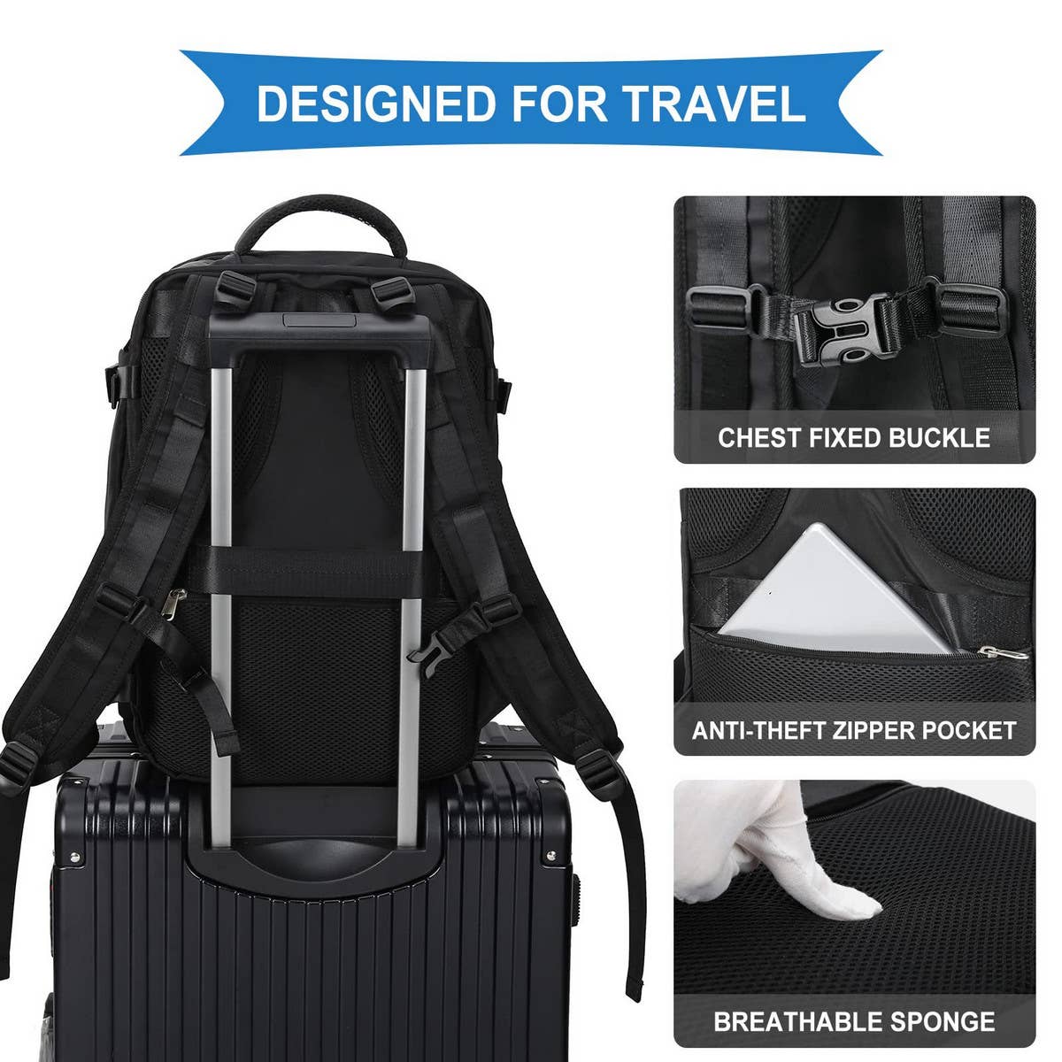 STYLISH WATERPROOF BACKPACK TOILETRY TRAVEL BAG_CWAB2349