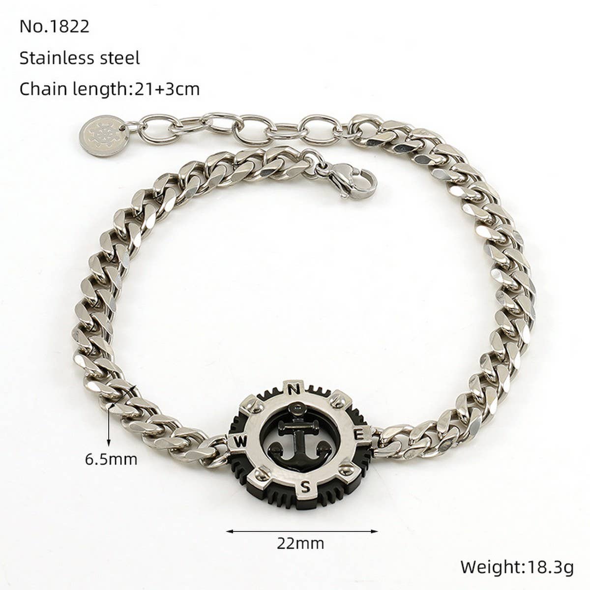 Fashion personality round anchor bracelet