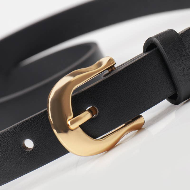 Versatile pink-button flat belt for commuting