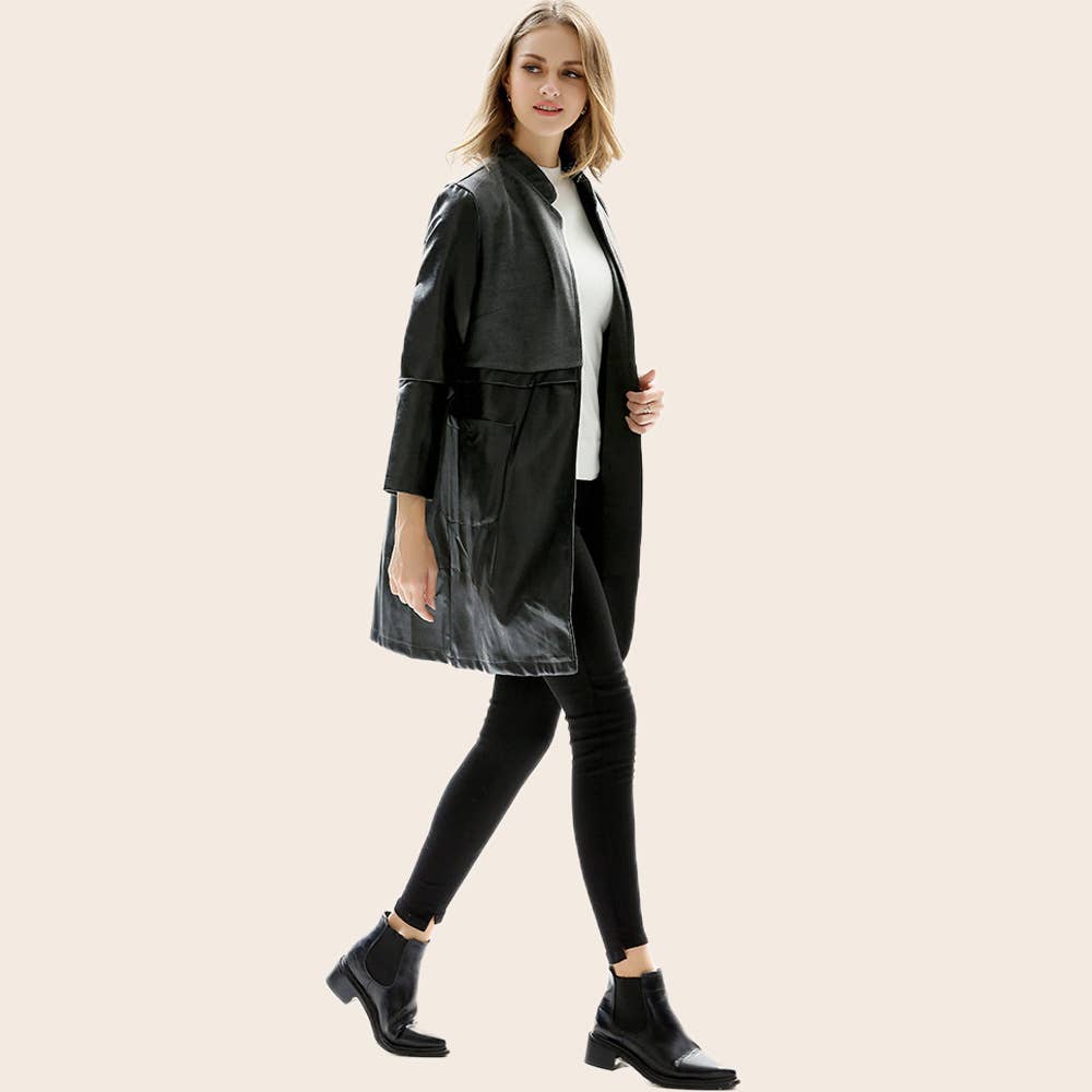 Textured, casual and retro leather jacket