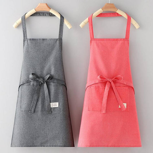 Solid Color Thin apron with pockets bulk_CWMM2036