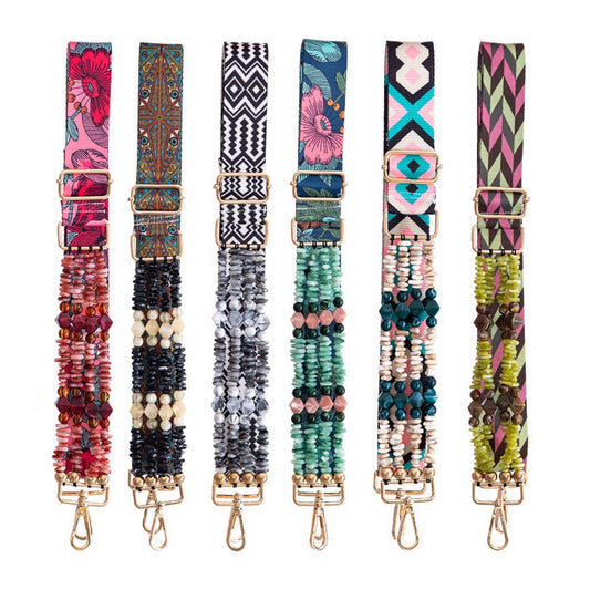 Irregular Acrylic Adjustable Boho Wide Bag Strap