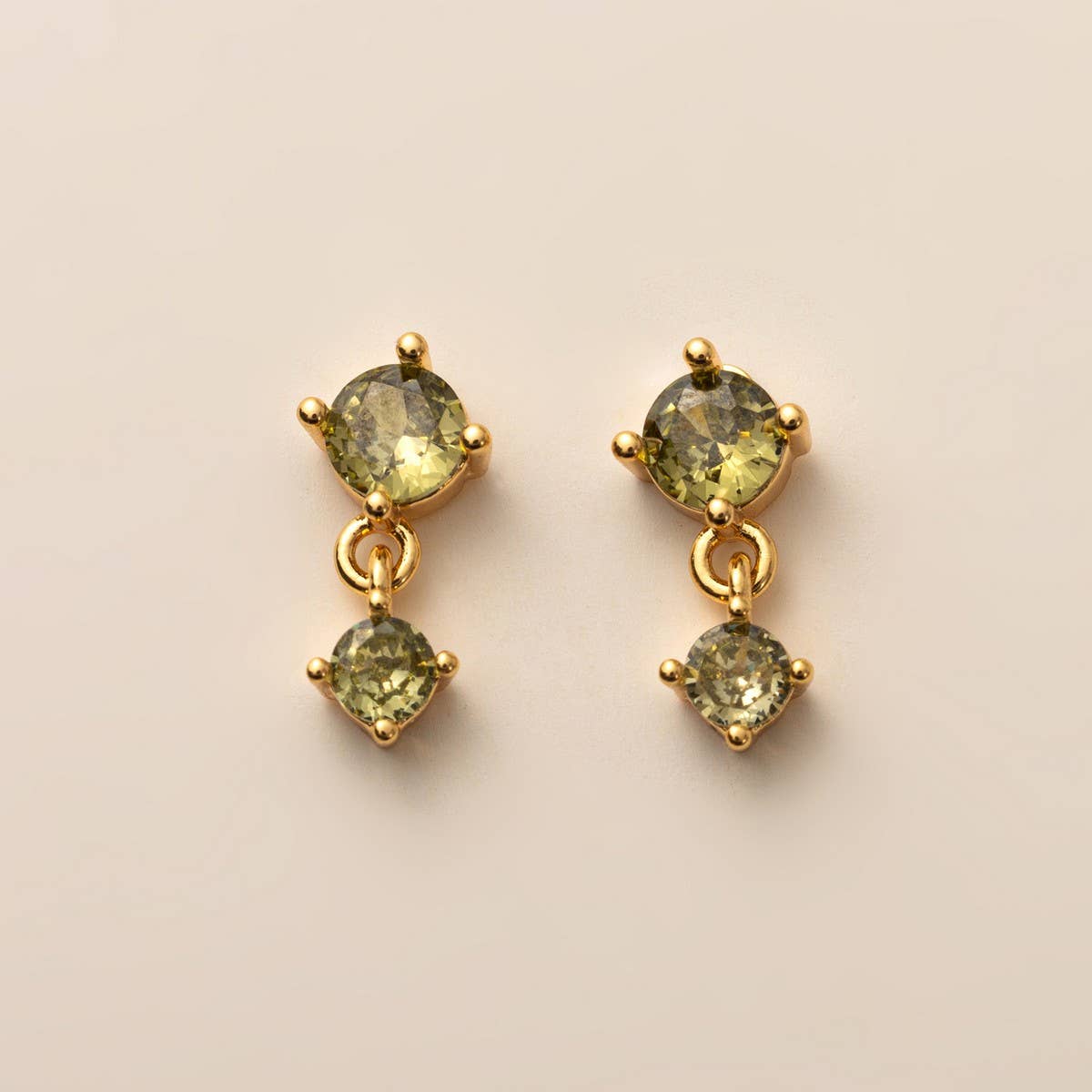 Birthstone Stud Earrings Zodiac Colorfast Material_CWAJE5104