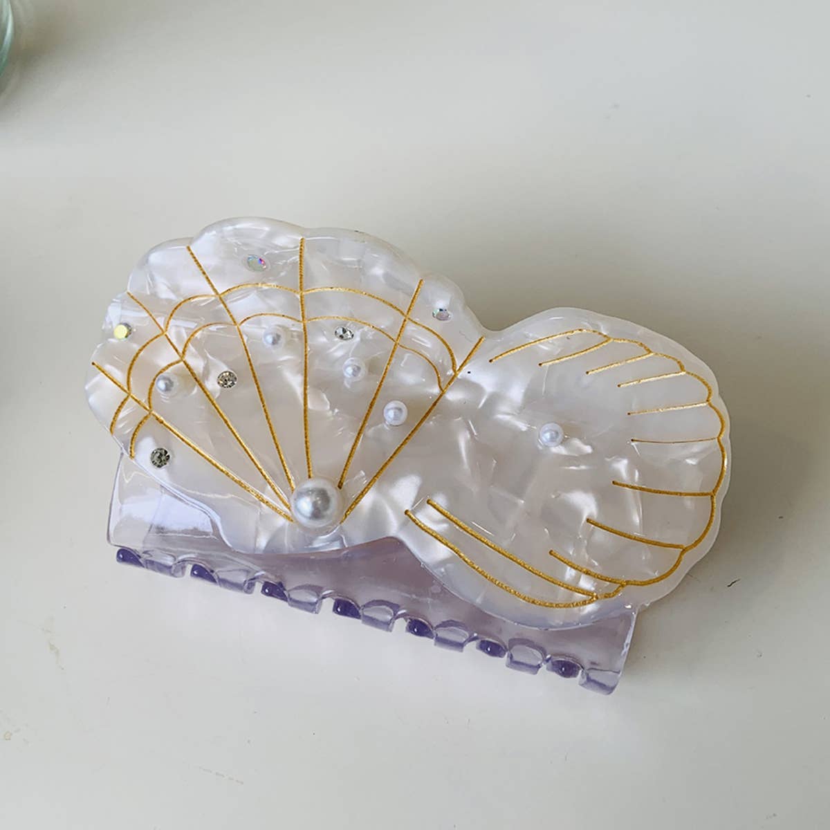 OCEAN WHALE SHELL FISH SEASHELL HAIR CLAW CLIPS_CWAHA0550