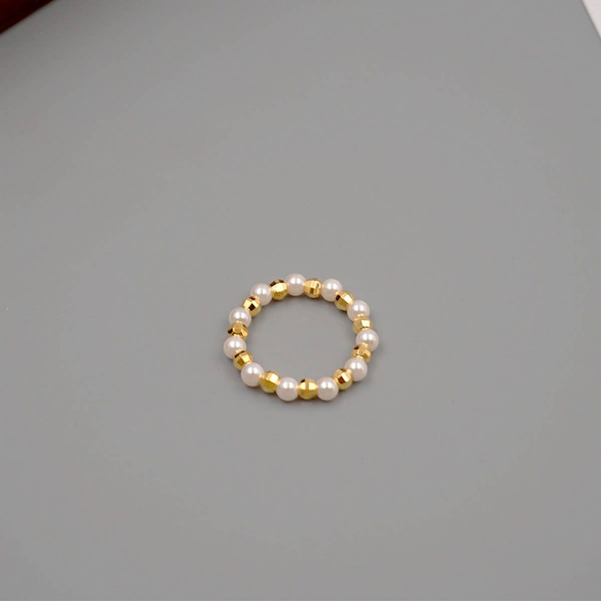 NEW MINI CRYSTAL PEARL RING